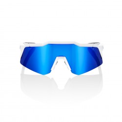 100% Speedcraft XS Sunglasses - Matte White/Blue Mirror