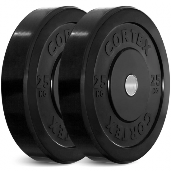 Lifespan Fitness CORTEX 150kg Black Series Bumper Plate Set 