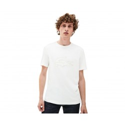 Lacoste Classic Graphic Big Croc Tee Mens - Flour