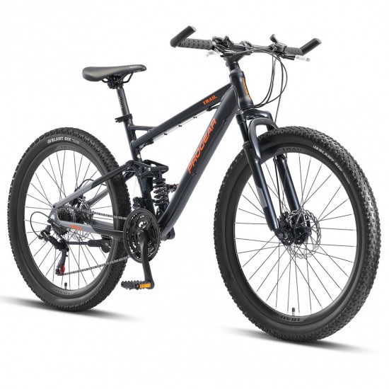 Progear Trail Dual Suspension Mountain Bike - Stealth Black